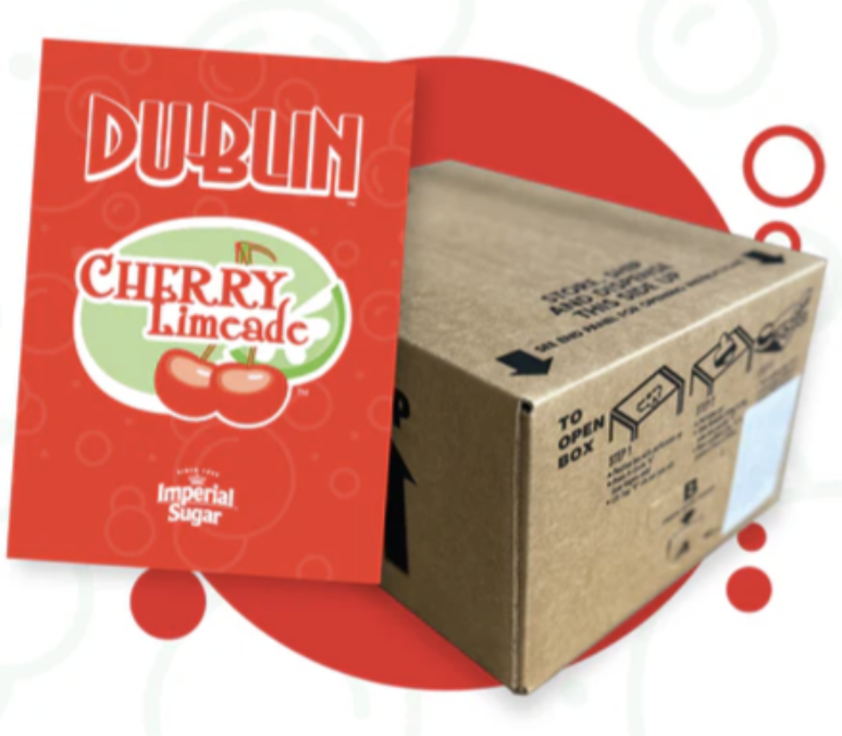 cherry limeade – 5 gallon bag in box – dublin premium fountain flavor