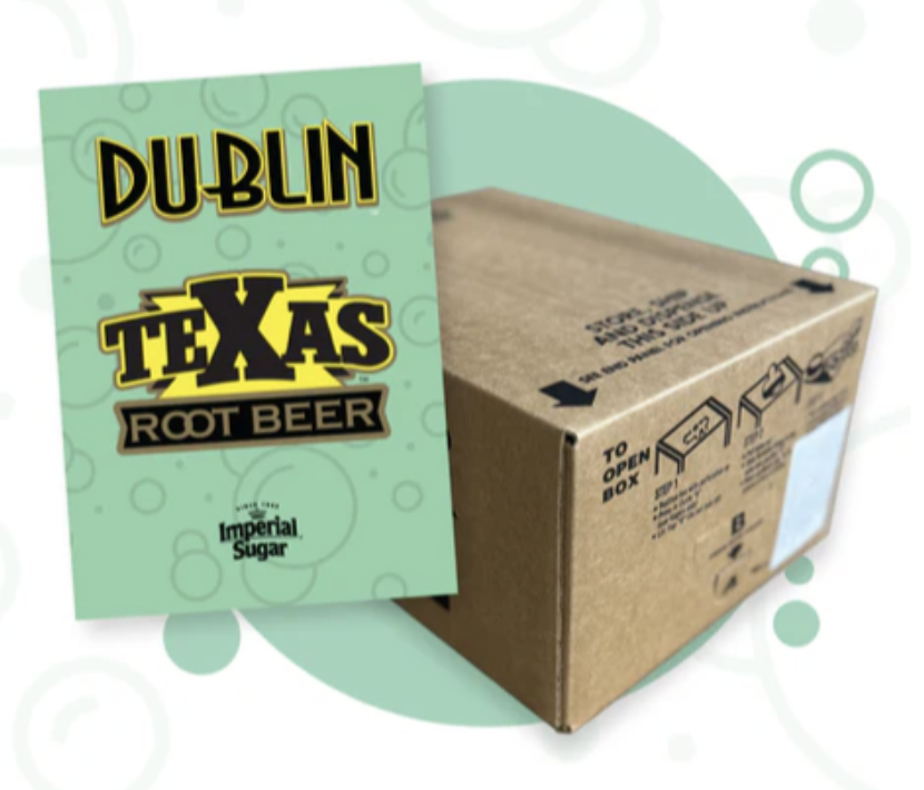 texas root beer – 5 gallon bag in box – dublin premium fountain flavor